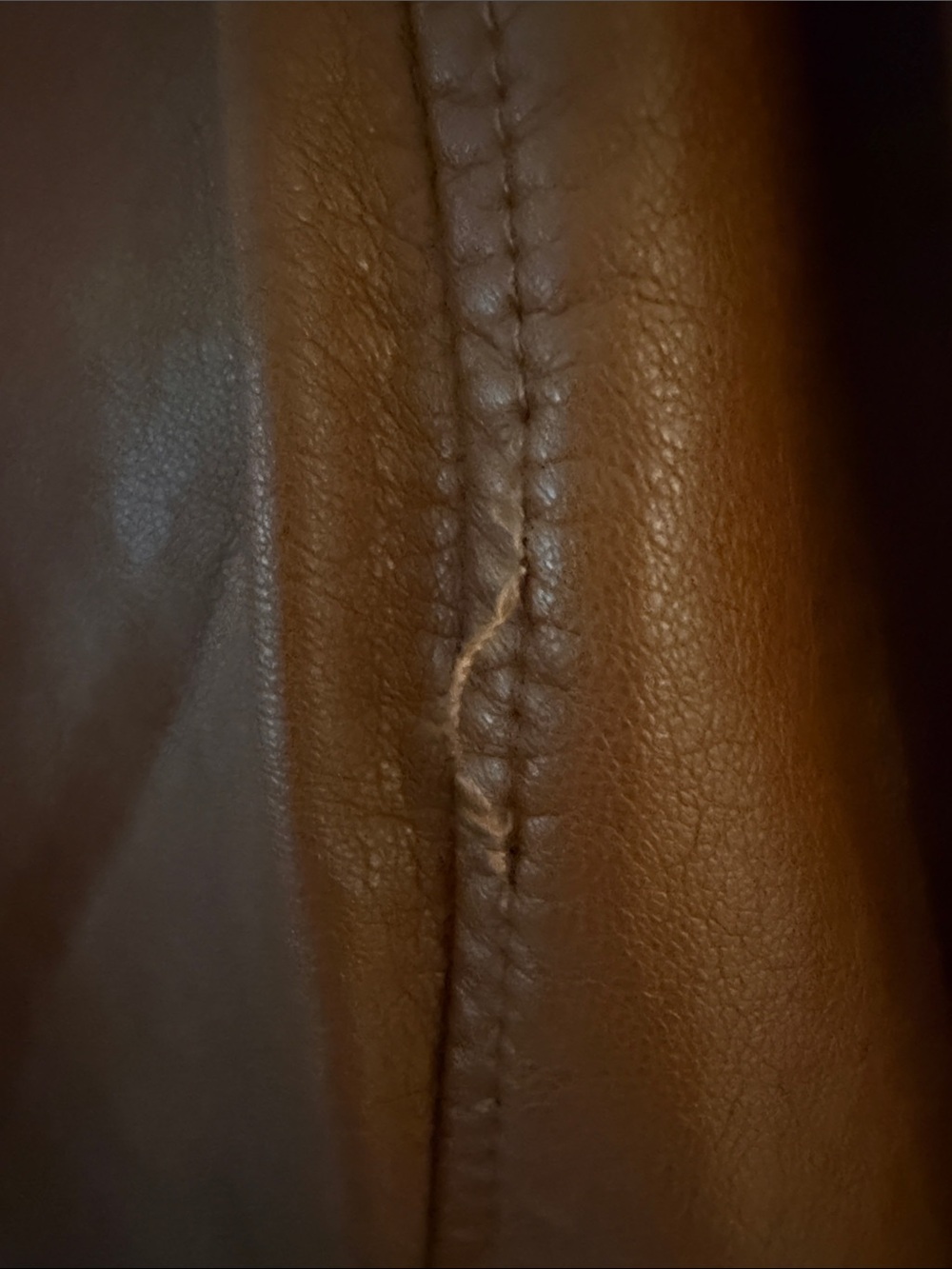 Express Women's Cognac Faux Leather Moto Jacket - Picture 2 of 3